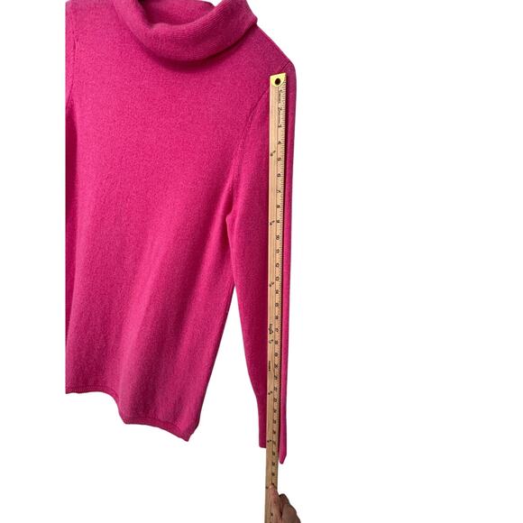 Talbots Pure Cashmere Sweater High Neck Large Tunic Long Sleeve Preppy Classic - Picture 4 of 7